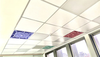 Ventilateur de plafond électrique intelligent en plastique de haute qualité 23.7x23.7x6.30 Couleurs personnalisées Télécommande Utilisation en camping-car et hôtel 9 vitesses