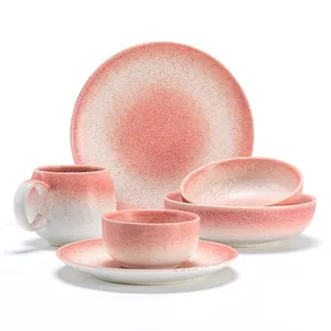 Conjunto de louça de porcelana unicasa, novo produto de porcelana cerâmica pratos e louças de jantar com grande desconto