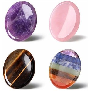 Lot de Pierres de Méditation - Pierres de Guérison en Cristal de Qualité Supérieure <span class=keywords><strong>pour</strong></span> <span class=keywords><strong>l</strong></span>'<span class=keywords><strong>Anxiété</strong></span>, <span class=keywords><strong>le</strong></span> <span class=keywords><strong>Stress</strong></span> <span class=keywords><strong>et</strong></span> la Méditation Calme - Product Image 5
