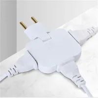 Adaptateur électrique EU en cuivre, prise d'extension 3 en 1, adaptateur rotatif à 180 degrés, convertisseur de prise réglable pour téléphone portable