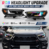 Nouveau phare Travo Design RGB pour Hilux Revo 2021-2025, ensemble de phares à LED ABS avec feux de jour DRL, faisceau haut et bas