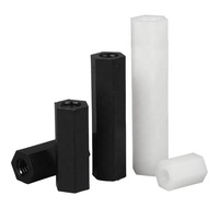 M2 M2.5 M3 M4 M5 M6 Fileté Hexagonal Plastique Noir Blanc Colonne PCB Couplage Hex Nylon Femelle à Femelle Entretoise Entretoise