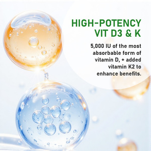 Factory Direct Vitamin D3 K Softgels with Vitamin D Bone and Teeth Health High Potency Formula For Energy levels Improve Mental - Product Image 3
