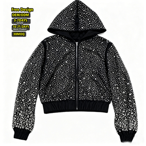 Sweat à capuche zippé avec strass, design diamant, cristal, streetwear oversize, hip hop, lourd, style boxy, <span class=keywords><strong>veste</strong></span> <span class=keywords><strong>zippée</strong></span> intégrale pour <span class=keywords><strong>homme</strong></span> - Product Image 1