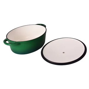 Vente en gros d'accessoires de cuisine modernes casseroles en fonte émaillée ustensiles de cuisine casserole ronde en fonte avec couvercle - Product Image 6