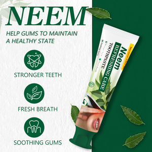 Pasta Dental de Neem de Marca Blanca con Aceite de Menta Negra para Aliento Fresco y Dientes Más Fuertes, Fabricante de Pasta Dental Herbal Oral para Eliminar la Sarro - Product Image 3