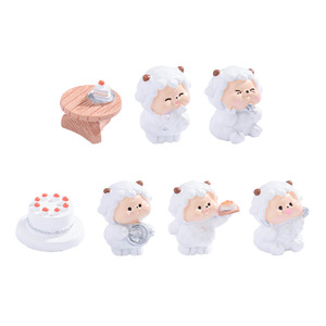 Dp Sheep Cake Shop Miniature Resin <b>Dolls</b> For Diy Dollhouse Decorations Desktop Ornaments - Product Image 5