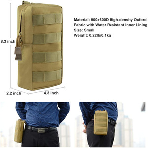 AYPPRO, riñonera táctica Molle para hombre, cinturón de poliéster con cremallera, decoración de logotipo para caza, deportes, viajes, dispositivo EDC mejorado - Product Image 5