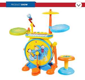 ชุดกลองของ<span class=keywords><strong>เล่น</strong></span>แจ๊สการ์ตูนไฟฟ้าสีสันสดใสสำหรับเด็กเครื่องดนตรีพลาสติกน่ารักประกอบด้วย<span class=keywords><strong>คีย์บอร์ด</strong></span>เปียโนกีตาร์เพื่อการศึกษา - Product Image 3