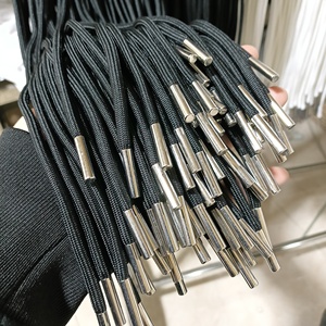 Custom Aglets Logo Cheap Printed Sneaker Shoe Laces Aglet Metal Tips <b>Drawstring</b> Cords Aglet Colorful <b>Drawstring</b> with Metal Tips - Product Image 3