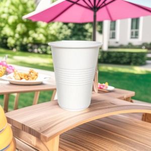 Gobelet en plastique PP blanc avec logo personnalisé, biodégradable, recyclable, jetable, écologique, pour les fêtes, la restauration, les événements, vente en gros - Product Image 4