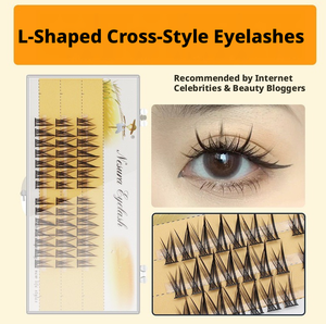 Extensions de cils en forme de L, segmentées, naturelles, denses, individuelles, en grappe, volumineuses et bouclées - Product Image 2