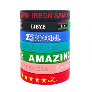 ขายส่ง ไม่มีขั้นต่ำ สายรัดข้อมือซิลิโคนพิมพ์ลายสองด้าน สายรัดข้อมือยางแบบกำหนดเอง สายรัดข้อมือบาสเก็ตบอล - Product Image 3