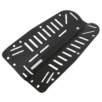 Plaque dorsale de plongée en fibre de carbone usinée CNC de luxe, épaisseur 3,4 mm, pour plongée sous-marine
