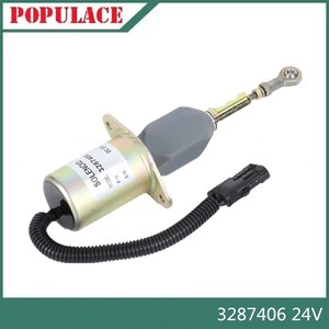 Solenoid Fuel Cut Off 3287406 24V For <b>Gasoline</b> <b>Generator</b> Parts - Product Image 2