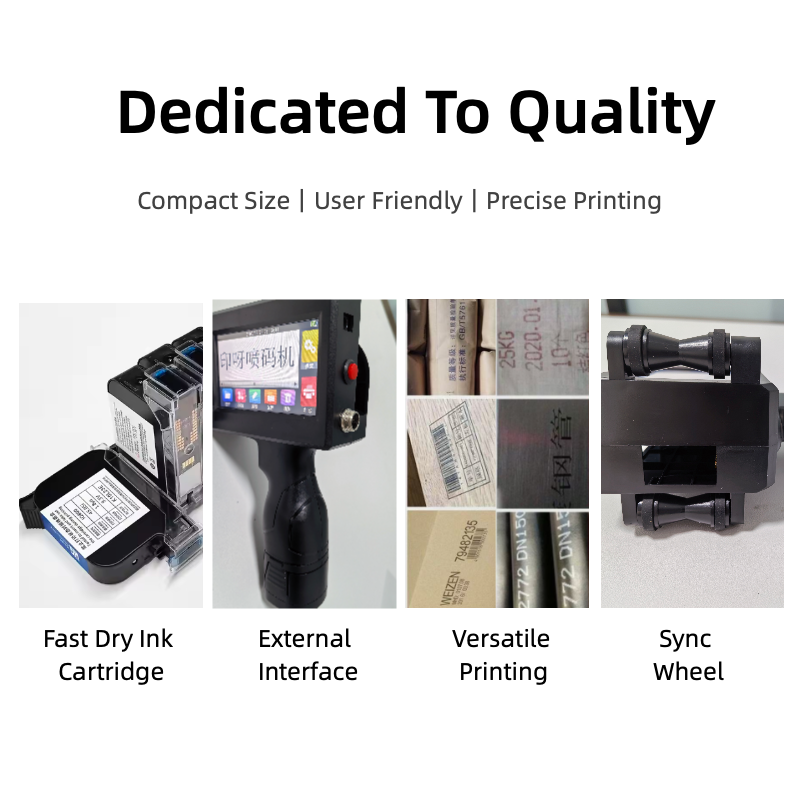 YMARK 25.4mm Smart Continuous Bottle Plastic Date Batch QR Code Number ...