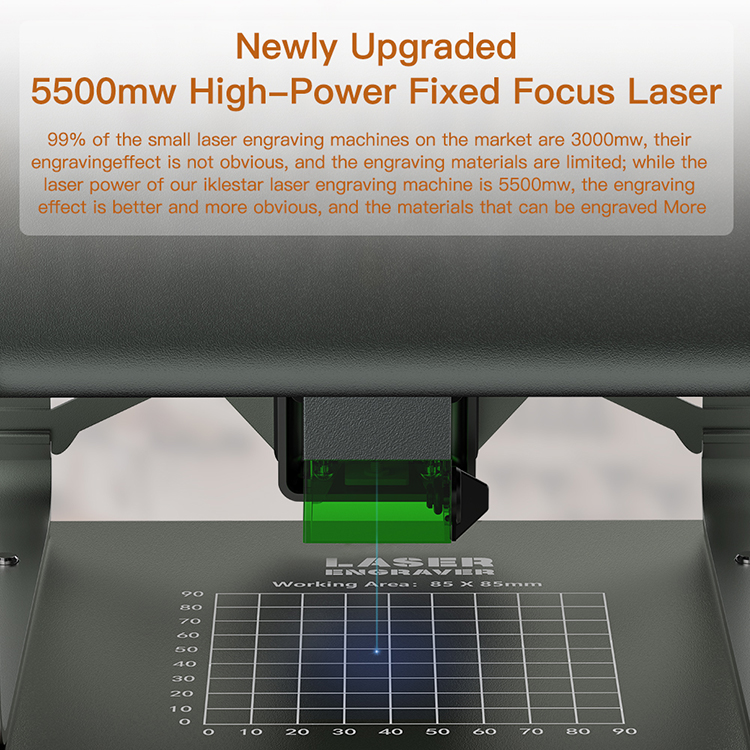 5500mWレーザー彫刻機 Mini Laser Engraver CNC アプリ制御付き