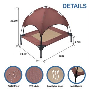 Outdoor Portable Moisture-proof <b>Dog</b> Cot Tent-style Elevated Pet <b>Bed</b> With Canopy Portable Tent for Camping or Beach - Product Image 4
