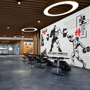 Strongman Muscular Man Haltérophilie <span class=keywords><strong>Papier</strong></span> <span class=keywords><strong>Peint</strong></span> Style Industriel Brique Motif Fond Mur Sports Club Gym <span class=keywords><strong>Papier</strong></span> <span class=keywords><strong>Peint</strong></span> - Product Image 5