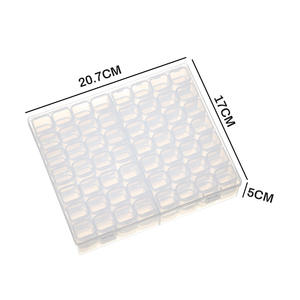 Manicure implement112Grid caja de almacenamiento ensamble caja de plástico extraíble joyería caja empaquetada por separado - Product Image 1