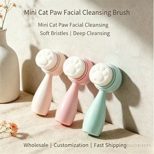 Brosse nettoyante visage en silicone double face écologique Patte de chat – Élimine l'excès de sébum, la saleté et le maquillage tenace - Product Image 5