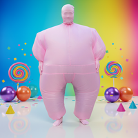 Costume gonflable pour adulte, poisson blanc et rose, convient aux tailles de 1,5 à 2 m. pour Noël, le cosplay, les fêtes, les spectacles sur scène et les soirées costumées.