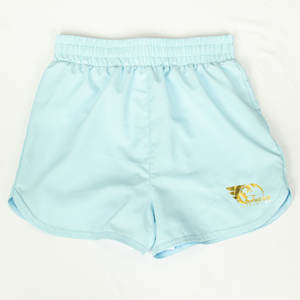 Stampa personalizzata estate veloce asciutto sport all'aria aperta confortevole luce <span class=keywords><strong>blu</strong></span> doppia fodera <span class=keywords><strong>pantaloncini</strong></span> da <span class=keywords><strong>calcio</strong></span> per ragazza - Product Image 3