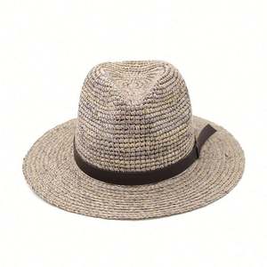 Chapeau de paille en raphia d'été tendance, vente en gros, protection solaire pour hommes et femmes, plusieurs grandes tailles, chapeau Panama - Product Image 5
