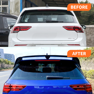 Spoiler Posteriore per Volkswagen <span class=keywords><strong>Golf</strong></span> 8 GTI Clubsport <span class=keywords><strong>2020</strong></span>+, Ala per Tetto in ABS, Kit Aerodinamico per Bagagliaio, Finitura Lucida Singola - Product Image 6
