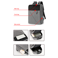 QXMOVING Sac à dos pour ordinateur portable 3 en 1, durable et pas cher, avec charge USB, pour ordinateur, école, étudiants, hommes, femmes, voyages, randonnée