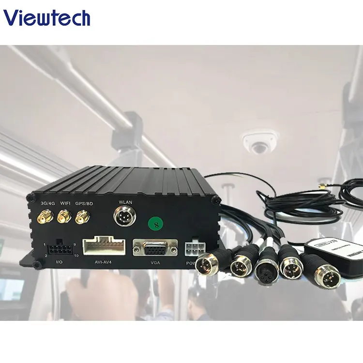 4 Channels Bus Mobile DVR Truck School Bus Video Recording WIFI 4G GPS Vehicle MDVR Audio Video Input VGA RCA System