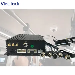 4 채널 버스 모바일 DVR 트럭 학교 버스 비디오 녹화 WIFI 4G GPS 차량 MDVR 오디오 비디오 입력 VGA RCA 시스템