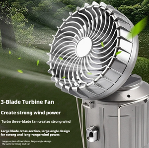 Nouvelle Lanterne de Camping Multifonctionnelle 2026 avec Ventilateur |   Lampe solaire portable et batterie externe pour situations d'urgence - Product Image 3