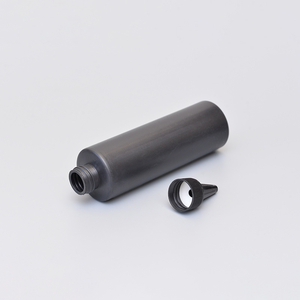 Black Cylinder PP <b>Plastic</b> <b>Bottle</b> With Screw Cap For Cosmetic Use - Product Image 4