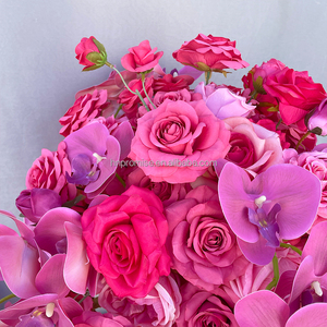 ลูกบอลดอกไม้สีชมพูประดับกลางโต๊ะสำหรับงานแต่งงานลูกบอลดอกไม้ประดิษฐ์สำหรับตกแต่งงานปาร์ตี้ - Product Image 3