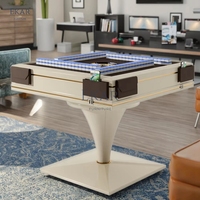 Meja Mahjong Modern dengan permukaan yang lakan dan bingkai kayu
