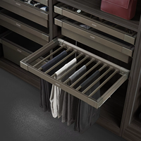 Accessoires de garde-robe tiroir coulissant organisateur de placard fermeture en douceur pull-out porte-pantalon pour meubles de chambre à coucher
