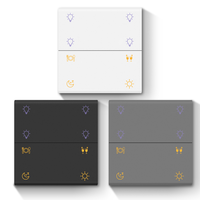 Interrupteur mural intelligent Zigbee 1 2 3 4 8 voies Golden Security, respectueux de la peau, commande vocale bidirectionnelle, compatible avec Alexa, Google Home, application Tuya