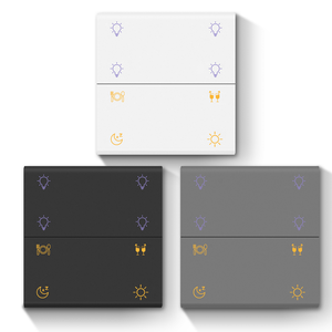 Golden Security Skin Friendly Smart Zigbee 1 2 3 4 8 Way Interruptor de pared Control de Voz bidireccional Funciona con la aplicación Alexa Google Home Tuya - Product Image 1