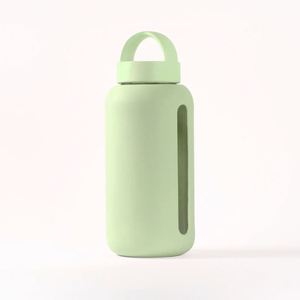 Portable Handle Sports Motivational Borosilicate Glass Water <b>Bottle</b> Silicone Sleeve 800ml <b>Straw</b> Lid BPA Free Leak-Proof - Product Image 5