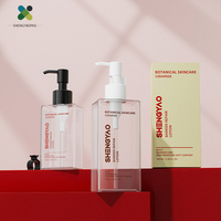 Botol Plastik PET Warna Solid Kustom dengan Pompa Tekan Minyak, Botol Kotak 100ml 200ml untuk Perawatan Kulit, Perjalanan, Sablon Logo