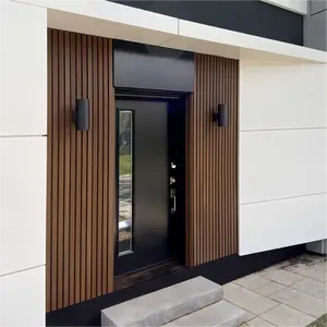 Co-extrusion Wooden Grain Exterior wpc ceiling panel modern decorative wpc siding wood plastic composite wall panel