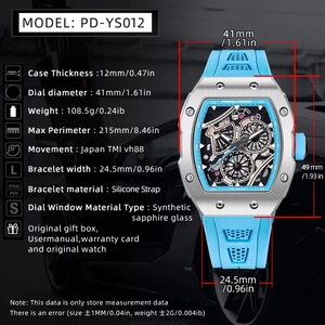 PAGANI DESIGN PD-YS012 VH88 Multifunctional Men's Quartz <b>Watch</b> Luxury Sapphire Glass Sports <b>Watch</b> 100M Waterproof Luminous <b>Watch</b> - Product Image 6