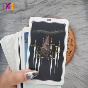 Production en gros <span class=keywords><strong>de</strong></span> cartes <span class=keywords><strong>de</strong></span> jeux <span class=keywords><strong>de</strong></span> société : Tarot <span class=keywords><strong>Oracle</strong></span> personnalisé avec guide, estampé à chaud en or - Product Image 5