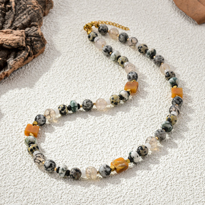 Nouveau rêve en gros naturel pierres précieuses ensemble de bijoux perles de pierre collier et boucle d'oreille pour les femmes - Product Image 3