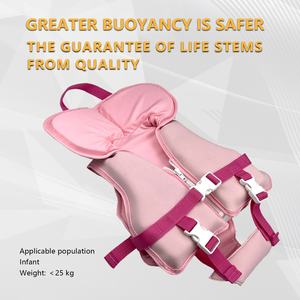 네오프렌 유아 수영 조끼 플로트 수영복 수영장 호수 및 보트용 PFD 부력 조끼 어린이용 서포트 칼라 손잡이 포함 - Product Image 3