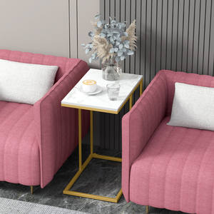 USA Drop-shipping marbre canapé Table d'appoint Table à café Snack Table pour café fruits ordinateur portable livre - Product Image 6
