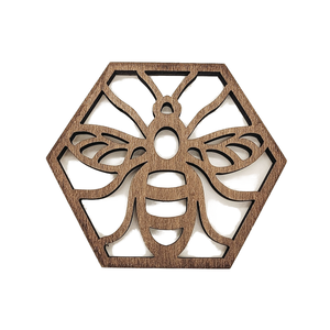 Posavasos de Madera Ecológicos Multiusos con Diseño de Panal de Abeja, Decoración Navideña, Artesanía de Madera para Colgar en <span class=keywords><strong>la</strong></span> Pared, Cajas de Madera, Letreros de Pared - Product Image 6