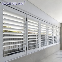 Persianas de Aluminio Minimalistas Resistentes al Viento ROGENILAN, Ahorro de Energía, Persianas Exteriores Tipo Jalousie