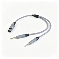 Connecteur XLR mâle-femelle vers double TRS mâle 6,35 mm (1/4 po) – Câble audio Y Splitter avec gaine en PVC pour mixeur, amplificateur, synthétiseur